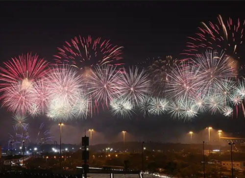 汨罗市焰火晚会